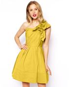 Asos Origami Shoulder Dress - Lyst