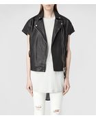 AllSaints Kinley Leather Biker Jacket - Lyst