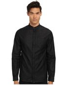 Balmain Mandarin Collar Shirt - Lyst