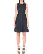 Proenza Schouler Knitted-panel Denim Dress - Lyst