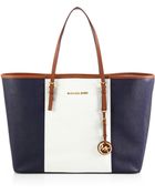 MICHAEL Michael Kors Colorblock Medium Travel Tote - Lyst