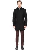 SOIA & KYO Emery Black Wool Coat - Lyst