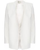 Noё Lavish Alice Plain White Collarless Blazer - Lyst