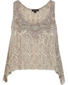 River Island Embellished Sleeveless Crop Top - Lyst