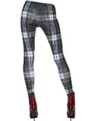 McQ by Alexander McQueen Tartan Printed Lycra Leggings - Lyst