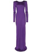 Balmain Embellished Jersey Gown - Lyst