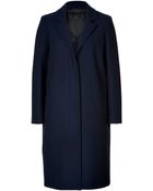 MSGM Long Wool Coat - Lyst