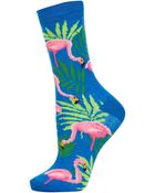 Topshop All Over Flamingo Print Ankle Socks - Lyst