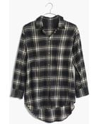 Madewell Flannel Trapeze Shirt In Overcast Plaid - Lyst