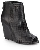 Ash June Perforated Wedge Ankle Boots - Lyst