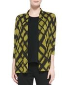 Caroline Rose Abstract Argyle Cardigan - Lyst