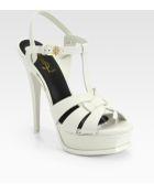 saint laurent gold platform sandals