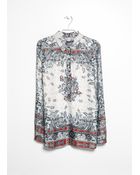 Violeta By Mango Paisley Print Blouse - Lyst