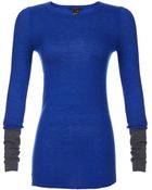 Scoop Cashmere Colorblock Featherweight Crewneck - Lyst