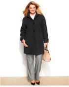 Jones New York Plus Size Wool-Blend Walker Coat - Lyst