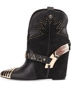 Ivy Kirzhner Revolver Studded Western Bootie - Lyst