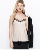 Ann Taylor Crepe Lace Trim Cami - Lyst