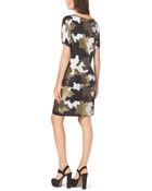MICHAEL Michael Kors Sequined Camoprint Dress - Lyst