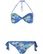 Matthew Williamson Botanical Feather Bandeau Bikini - Lyst