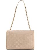 Tory Burch Embossed Pattern Shoulder Bag - Lyst