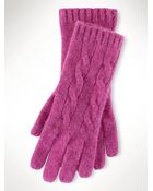 Polo Ralph Lauren Cable-Knit Cashmere Gloves - Lyst