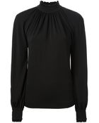 DSquared2 Funnel Neck Blouse - Lyst