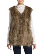 Via Spiga Faux Fur Vest - Lyst