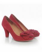 Chie Mihara Suede Flower Heels - Lyst