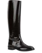 Saint Laurent Cavaliere Leather Kneehigh Boots - Lyst