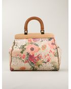 Tory Burch Embroidered Floral Tote - Lyst