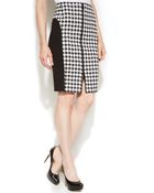Michael Kors Michael Petite Houndstoothprint Skirt - Lyst