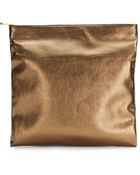 Fendi Metallic Oversized Foldover Clutch - Lyst