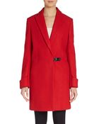 Calvin Klein Wool-Blend Short Coat - Lyst