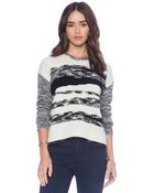Autumn Cashmere Mixed Yarn Intarsia Sweater - Lyst