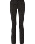 Alice + Olivia Textured-Jacquard Skinny Pants - Lyst