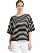 Lafayette 148 New York Striped Punto Milano Top - Lyst