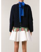 Sacai Cable Knit Sweater - Lyst