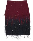 Nicole Miller Ombre Feathers Skirt - Lyst