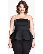 H&M + Peplum Top - Lyst