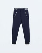 Zara Jogging Pants With Zips - Lyst