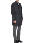 Aquascutum Single-Breasted Tolkien Trench Coat - Lyst