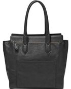 Fossil Knox Leather Tote - Lyst