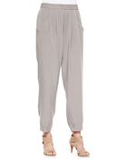 Eileen Fisher Slouchy Silk Ankle Pants - Lyst