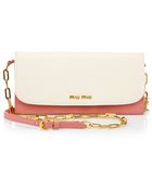 Miu Miu Madras Bicolor Continental Chain Wallet - Lyst
