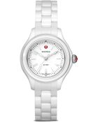 Michele Jetway Ceramic Watch, 32.5Mm - Lyst