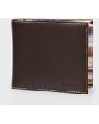 Paul Smith Blurred Cyclists Print Leather Billfold Wallet - Lyst