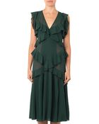 Burberry Prorsum Layered Ruffled Silk Dress - Lyst