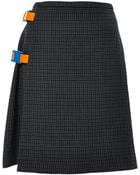 Preen Houndstooth Hans Pleated Skirt - Lyst