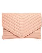 Selected Lala Leather Clutch In Rose - Lyst
