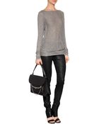 Donna Karan New York Linen-Jersey Twisted Top - Lyst